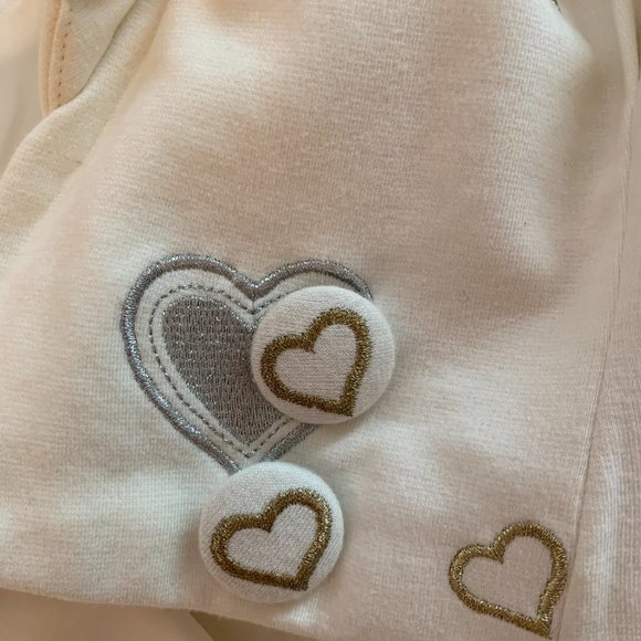 Vintage Kimi Collection cream cotton jacket with hearts size M excellent cond - Picture 13 of 15
